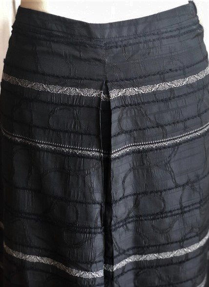 Damen Sommerrock ESPRIT schwarz zart  gemustert Gr. 42 gestreift