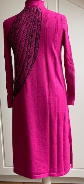 Neu aktuell Damen  Winter Strickkleid Pink Gr. 40/42 hochwertig