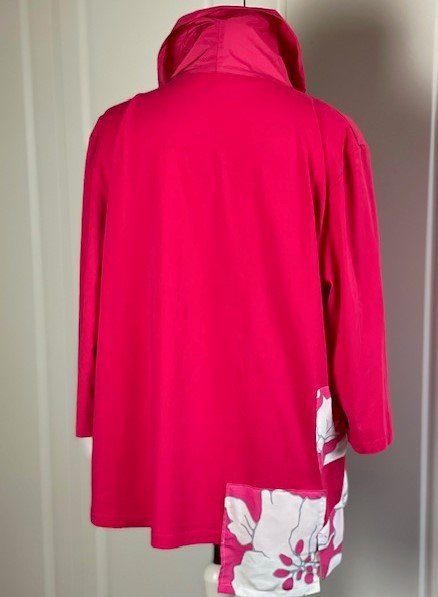 Blusenshirt Pink Upcycling Unikat UPgesteckt unser Label Gr. XXL (48/50)